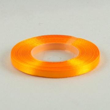 Taśma atłasowa 6mm/32m JASNA POMARAŃCZOWA
