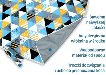 KiziaMizia KOC PIKNIKOWY PLAŻOWY WODOODPORNY XL