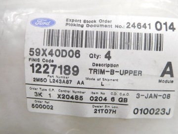 фото thumb №8, Планка двері лівий перед ford focus 98-05 1227189