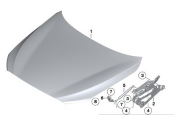 фото thumb №1, Передня капот, кришка двигуна bmw 5 f07 gt
