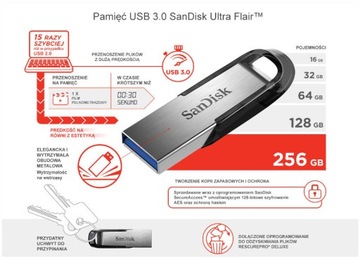 PENDRIVE 64 GB SANDISK Ultra Flair USB 3.0 150MB/s