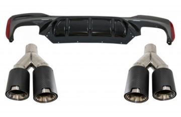 фото thumb №1, Дифузор задній+ наконечник вихлоп bmw g30/g31 black