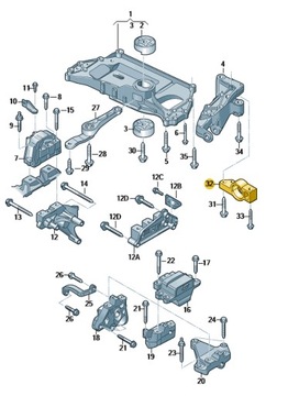фото thumb №12, Втулка важеля vw audi seat skoda oryg. 1k0199231j