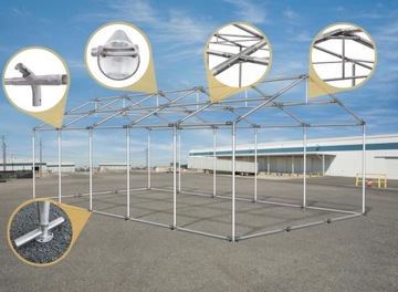 4x8m 2-3,15m Namiot imprezowy ogrodowy wzmocniony