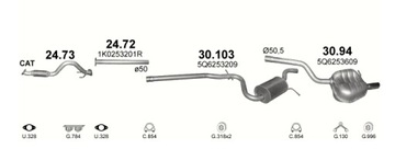 фото thumb №5, Гаситель средний vw jetta golf v vi 30.103