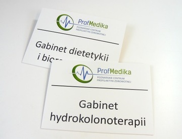 tablica szyld A4 druk UV płyta PCV 3mm tabliczka informacyjna z logo