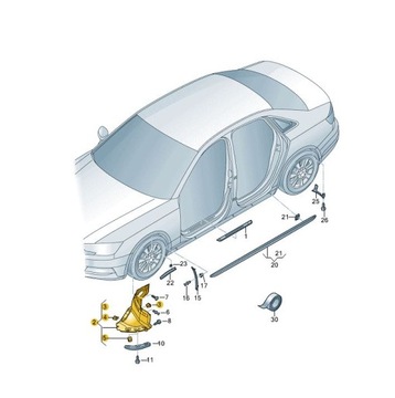 фото thumb №14, Спойлер подкрылок накладка перед правый audi a4 b9 s4