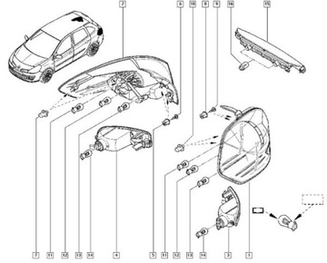 фото thumb №2, Лампа противотуманная renault clio iii kombi le.tył