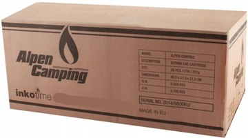 ALPEN CAMPING IK1004 ГАЗОВЫЙ КАРТРИДЖ 400 мл ДЛЯ ПЛИТ И ГОРЕЛОК