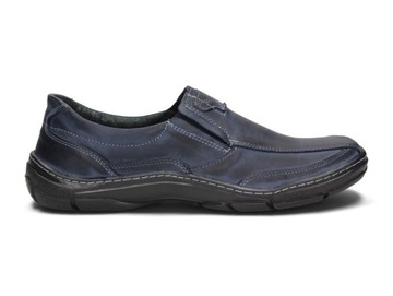 МОКАСИНЫ КОЖАНЫЕ ТУФЛИ SYRIUS 150 BLUE 43