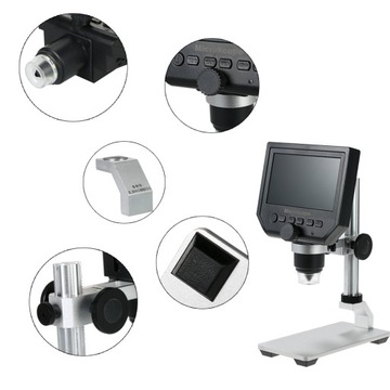 ЦИФРОВОЙ МИКРОСКОП x600 3,6 МП HD 4,3 дюйма + штатив