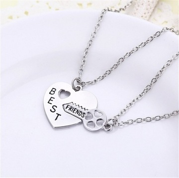 ОЖЕРЕЛЬЕ ДРУЖБА сердце ЛУЧШИЕ ДРУЗЬЯ BFF X2