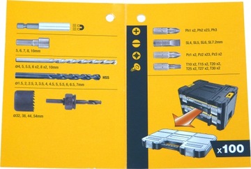DEWALT DT71569 СВЕРЛА КОРОНОЧНЫЕ ПИЛА НАБОР 100 шт.