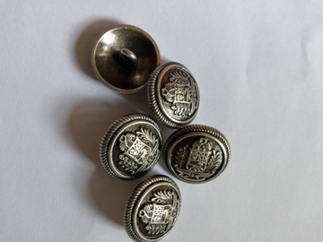 GUZIK METALOWY-STARE SREBRO- HERB - guziki - 20 mm