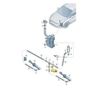 Оригінал заглушка омивача vw golf vii r20 l Ціна, фото thumb