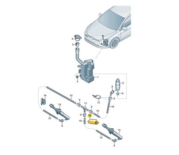 фото thumb №2, Заглушка распылителя vw golf vii r20 l