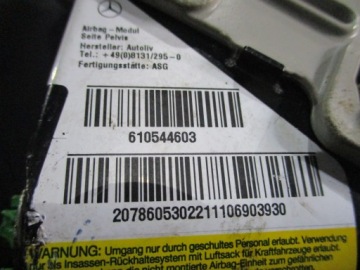 Подушка безопасности пиропатрон сиденье левый водителя mercedes e207 Оригинал, фото thumb