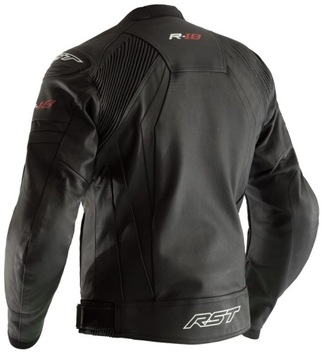 RST R-18 CE Черная мотоциклетная кожаная куртка S