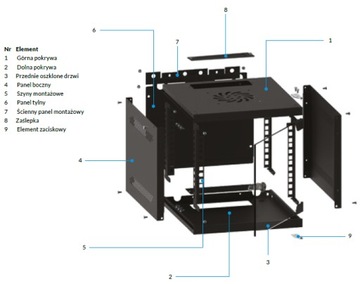 Подвесной серверный шкаф RACK 10 дюймов 4U 280x310 мм серый шкаф со стеклянной дверью
