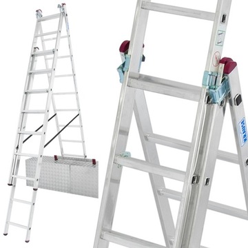 Лестница алюминиевая KRAUSE CORDA 3х9 6,2 м для лестницы