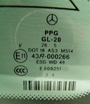 фото thumb №2, Стекло кузовная левая задняя mercedes rklasa w251