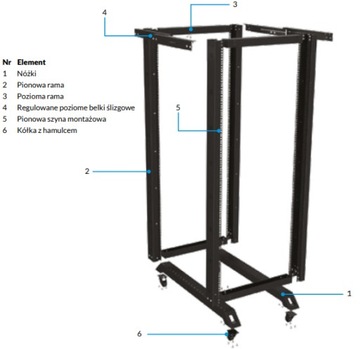 Подставка 18U OPEN RACK 19 шкаф 600x800 LANBERG