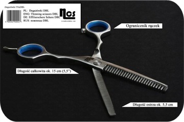 Profesjonalne degażówki fryzjerskie 5,5