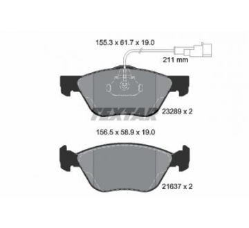 Textar тормозные колодки тормозные romeo 145/147/ 19mm Цена, фото thumb