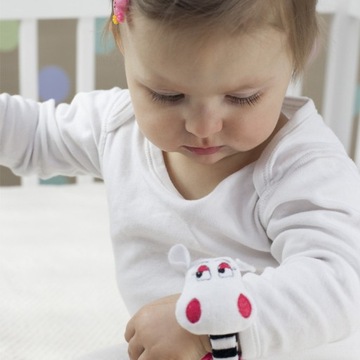 Погремушка Mom's Care с ручкой на липучке, лягушка 010