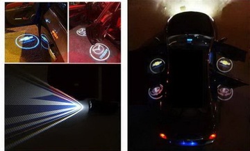 СВЕТОДИОДНЫЕ ПРИВЕТСТВЕННЫЕ ПОДСВЕТКИ С ЛОГОТИПОМ CHEVROLET БЕСПРОВОДНАЯ СВЯЗЬ