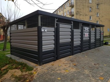 Wiata śmietnikowa, altana, osłona, 9x3m,PRODUCENT
