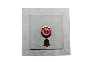 Кнопка звонка для домофона Steel LED 9/12/24/230В 10х10 INOX нерж.