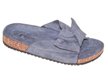 ZAMSZOWE KLAPKI KOKARDA P587-3 Grey r.38