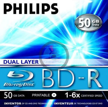 Philips BD-R DL 50 ГБ x6 Для печати 1 шт.