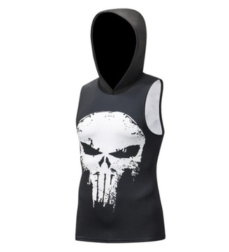 PUNISHER GYM Термоактивная футболка с капюшоном