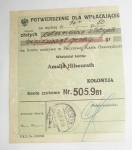 1936 КОЛОМИЯ АМАЛЬЯ ПОЧТОВОЕ ОТДЕЛЕНИЕ ТЕШИН ИУДАИКА ?