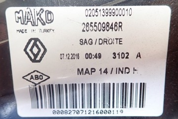 фото thumb №3, Лампа правая задняя задняя renault clio iv 4 hb 12-