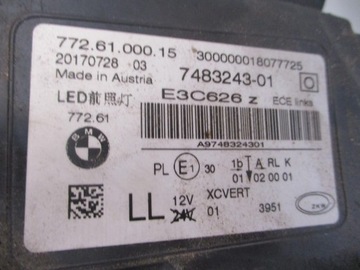 фото thumb №6, Лампа full led bmw 7 g11 g12 7483243 левая