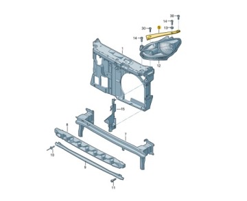 Новий напрямна підпора кронштейн поперечина перед 1s0805932 Оригінал, фото thumb