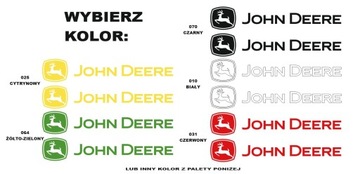 Наклейки JOHN DEERE TRACTOR TRACTOR до 50 см WA0125