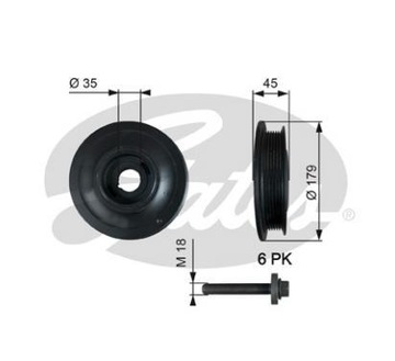 фото thumb №1, Gates колесо пасове вала колінчастий вал + гвинти вала колінчастий вал opel