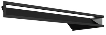 kratka luft NAROŻNA płytka SF 800x400x90 czarna lewa wlotowa metalowa