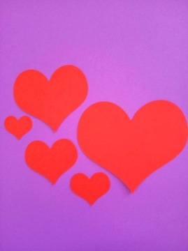Обрывки бумаги HEART, 13 шт, цвета