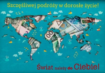 Prezent na urodziny koperta pudełko na pieniądze