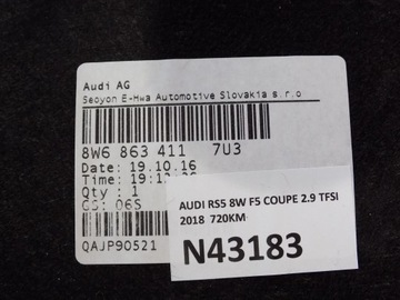 фото thumb №3, Audi rs5 8w полиця багажника 8w6863880b