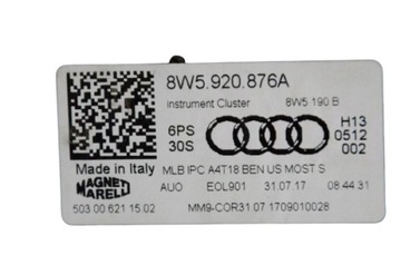 фото thumb №6, Audi s5 8w 3.0 tfsi манометр спидометр 8w5920876a