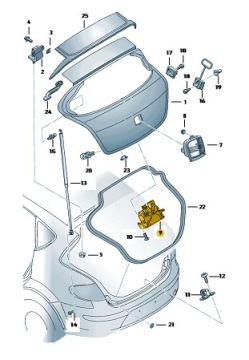 фото thumb №3, Оригинальный замок крышки задний seat toledo iii aso