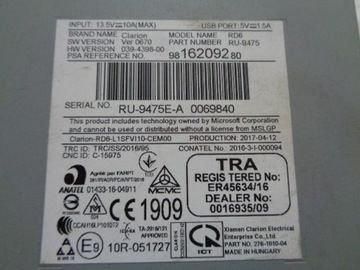 фото thumb №2, Citroen c3 iii 17- радіо clarion 9816209280