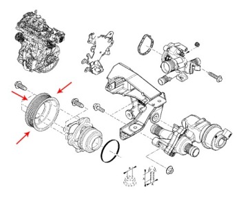 фото thumb №5, Шків насоса wody renault master 1,6 -