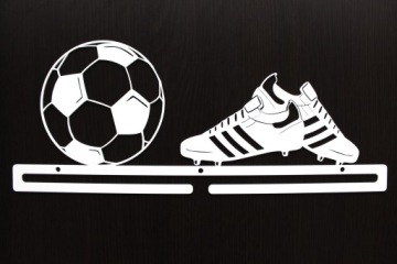 Большой металлический держатель для медалей FOOTBALL FOOTBALL MUNDIAL белый